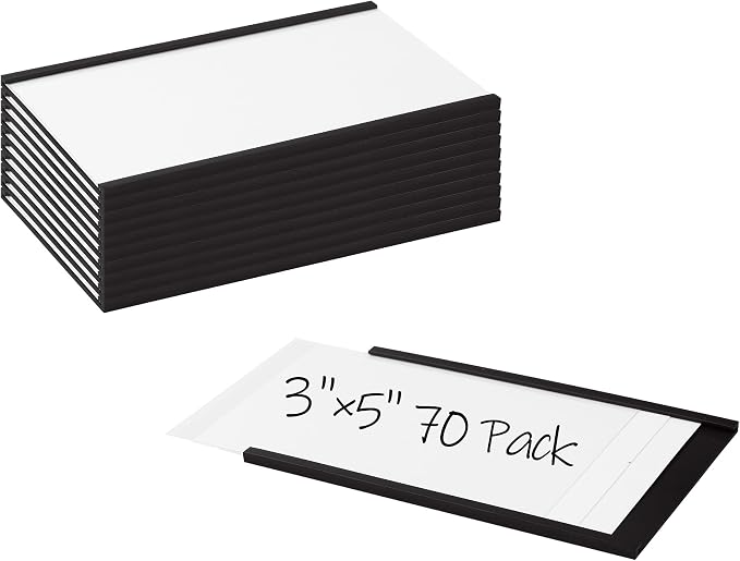 Realth C Channel Magentic Label Holders 70 Pack 3" x 5" by Realth