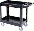 VEVOR Utility Service Cart, 2 Shelf 550LBS Heavy Duty Plastic Rolling Utility by VEVOR