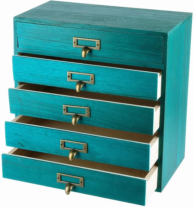 GoooodGIFT Small Wooden Drawers Rustic Desk Organizers and Accessories Wooden by GoooodGift