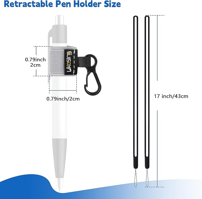 Likesing Pen Holder for Lanyard, Portable Elastic Retractable Pencil Holder - Image 2