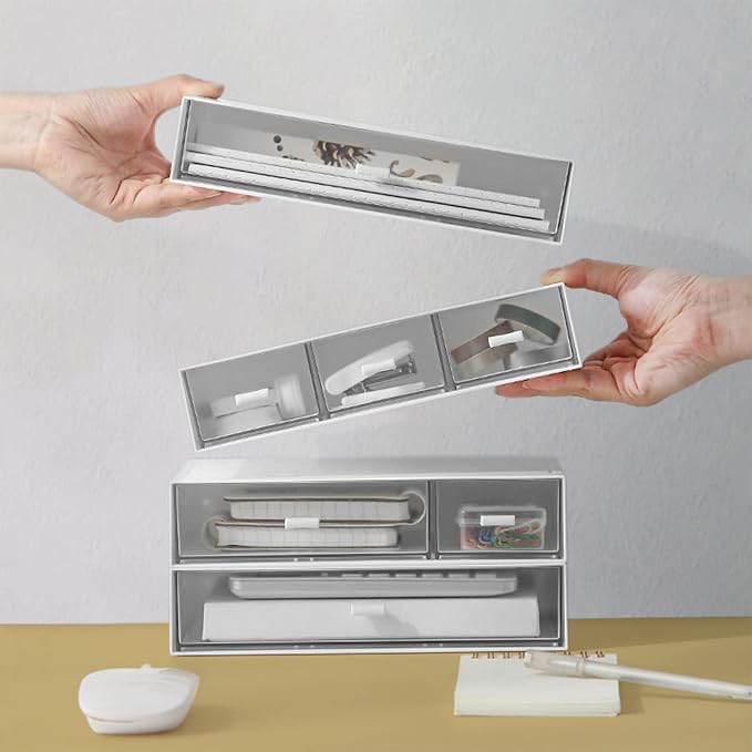 Desk Organizer-3 Tier Stackable Storage Drawers - Image 6