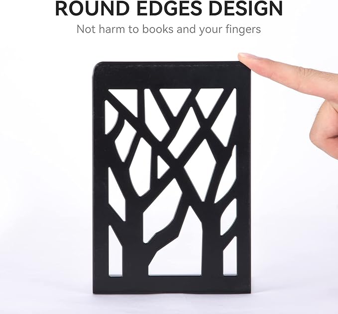 Book Ends, Bookends for Shelves, Book Ends for Heavy Books, Book Stoppers for - Image 3
