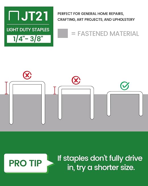 meite JT21 Staples, 3/8 Inch Galvanized Fine Wire Staples - Image 4