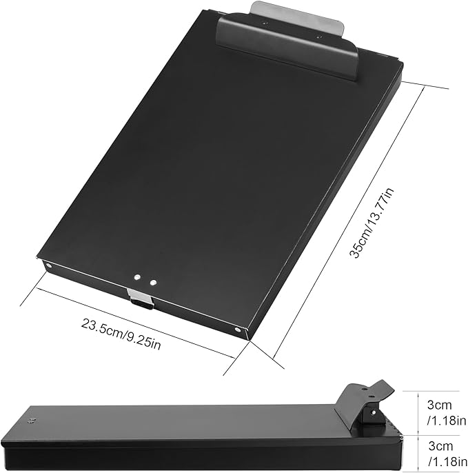 ZCZN Aluminum Clipboard with Storage, 4 Pack Recycled Metal Clipboard Box - Image 2