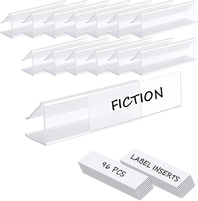 Shelf Label Holder, ChanQnTon 96PCS 3X7/8'' Shelf Labels, Tag Ticket Sign Label by ChanQnTon