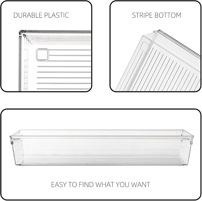 Clear Plastic Drawer Organizer Tray - Image 4