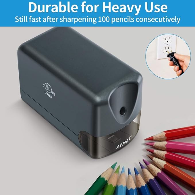 AFMAT 4 Pack Electric Pencil Sharpener, Heavy Duty Pencil Sharpener - Image 4