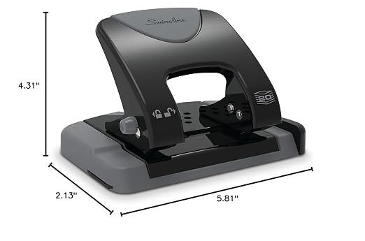 Swingline 2 Hole Punch, 20 Sheet Capacity Hole Puncher, Paper Punch, SmartTouch - Image 9