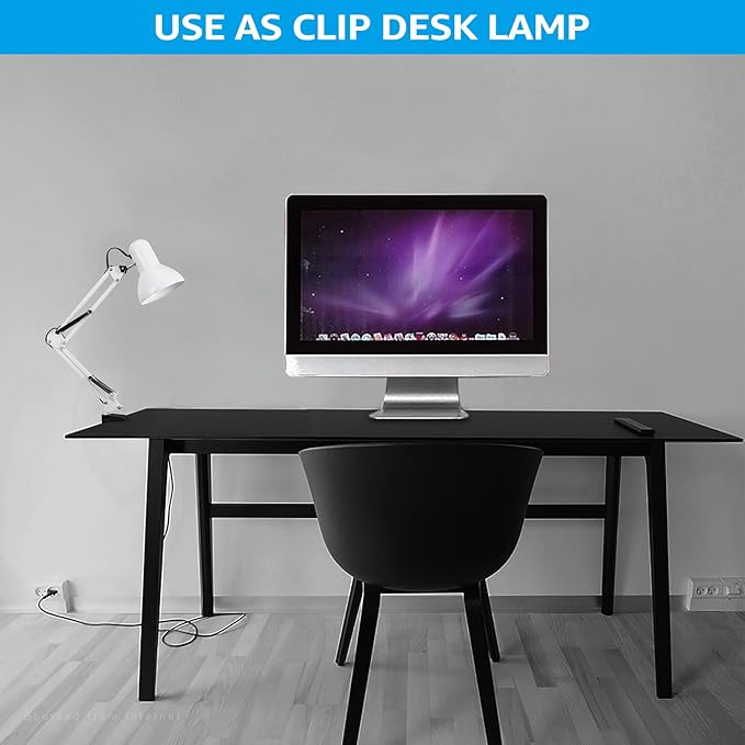 TORCHSTAR Metal Desk Lamp, Adjustable Swing Arm, - Image 4