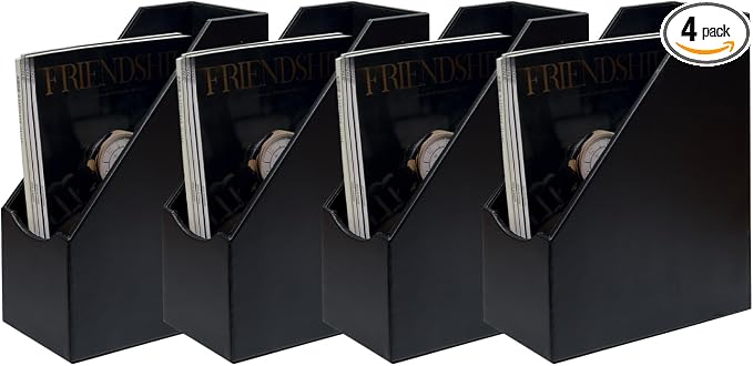 UnionBasic Magazine File Holder, Leatherette Desktop Document Organizer by UnionBasic