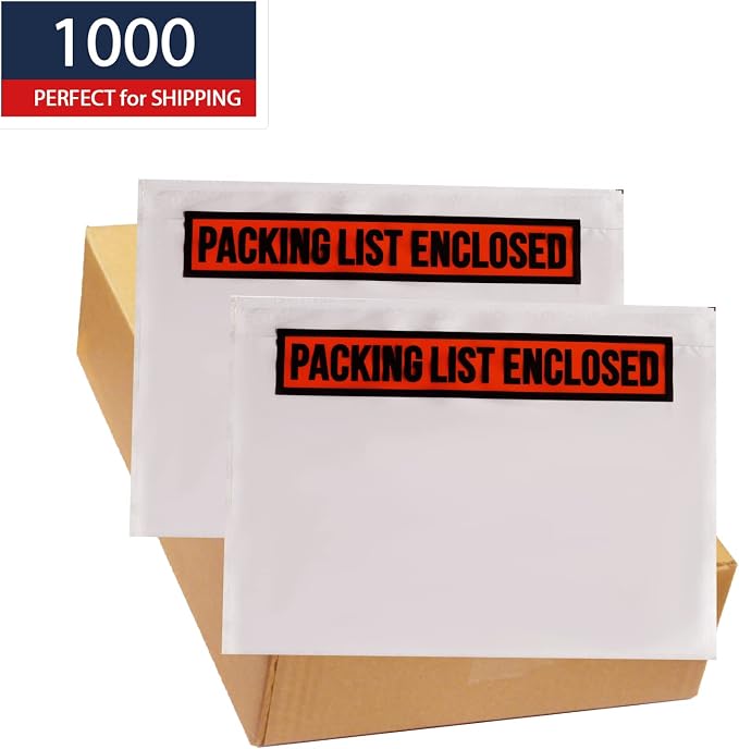 1000 PCS 4.5"x 5.5" Clear Self-Adhesive Packing List Envelopes - Image 7