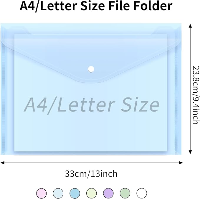 EOOUT 14pcs Plastic Envelopes, Plastic Folders - Image 2