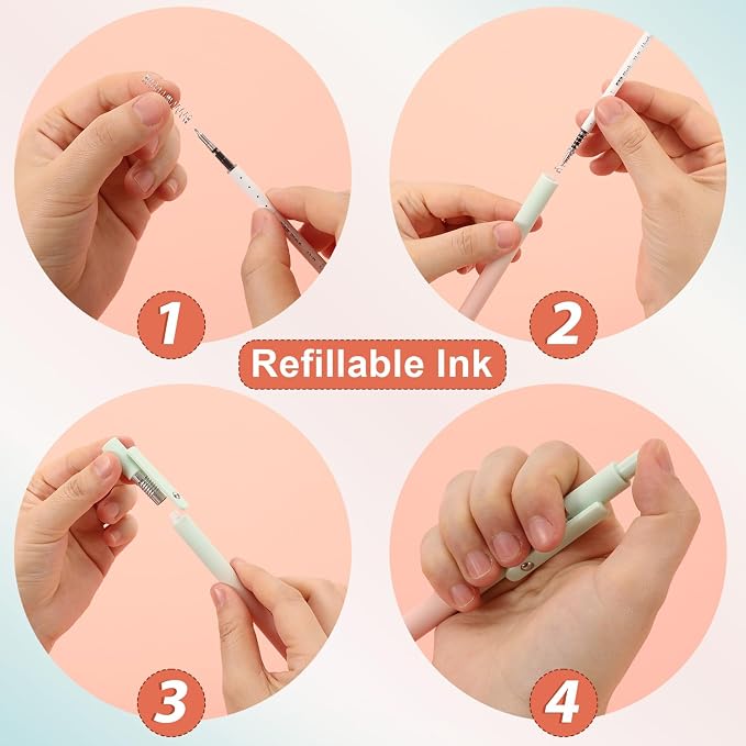FIOVER 5pcs Gel Pens Black Ink Medium Point 0.7mm Pens Smooth Writing High-End - Image 6