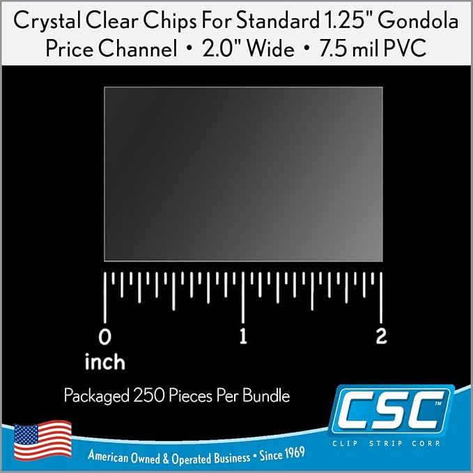 Clip Strip Corp. Price/Data Channel Label Holder Chips, 7.5 Mil Thick, Gondola - Image 6