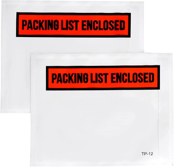 100 PCS 4.5"x 5.5" Packing List Envelopes by INSAFEPACK
