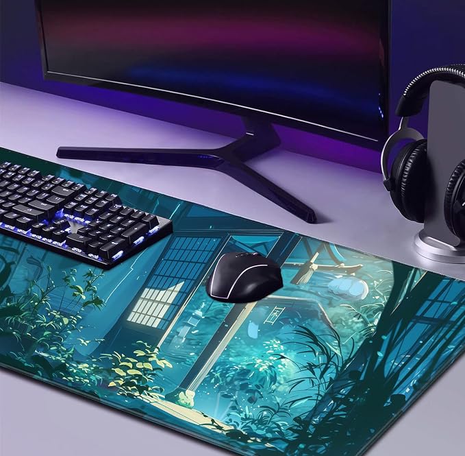 Tropical Plants XL Extended Gaming Keyboard Pad Computer Non Slip Mouse Pad | - Image 4