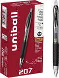 uniball 207 Retractable Gel Pens, Ultra Micro Point, 12 Pack by uni-ball