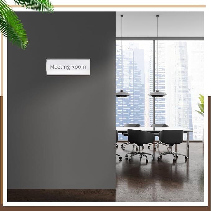 Therwen 12 Pcs Aluminum Office Name Plate Holder - Image 4