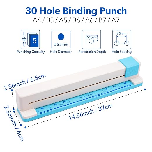 30 Hole Paper Punch, Binding Machine - Image 3