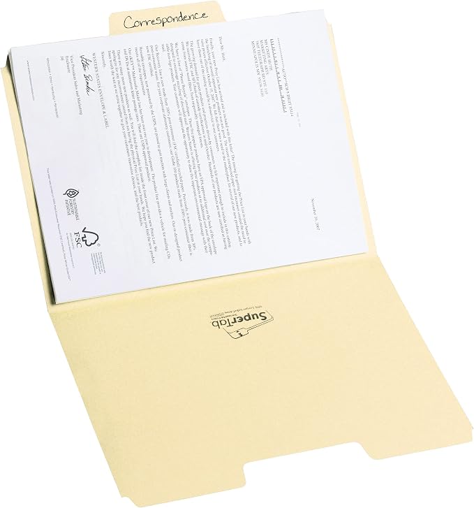 Smead SuperTab File Folder, Oversized 1/3-Cut Tab, Letter Size, 100 Per Box - Image 2