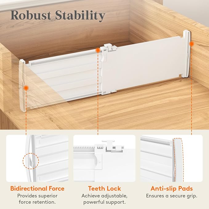 Lifewit 6 Pack 5" High Drawer Dividers - Image 4