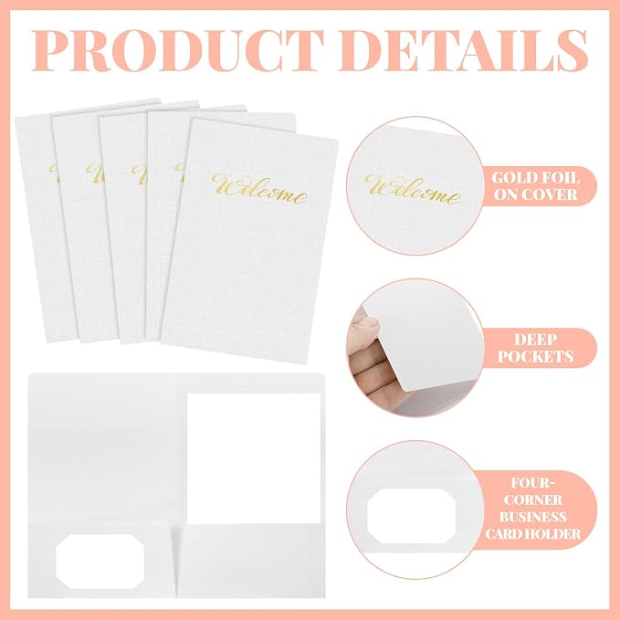 Affrolling 25 Pack 6 x 9 Inch Welcome Pocket Folders Church Visitor Welcome - Image 3