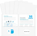 Two Pocket Folders, PANDRI 50 Pack 2 Pocket Folders, Letter Size Paper File by PANDRI
