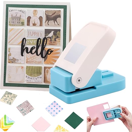 Square Hole Punch, 1 inch Square Punch, Stamp Puncher, Postage Stamp Cutter by CYFUNDESIGN