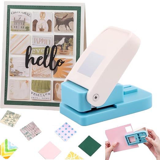 3 Pcs Stamp Punch, 1 Inch Square Punch, 1X0.8 Inch Rectangle Postage Stamp - Image 5