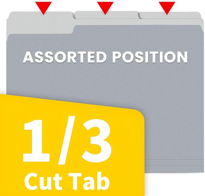 SUNEE File Folders, 18 Pack Manilla Folders 8.5 x 11, Colored Folders Office - Image 3