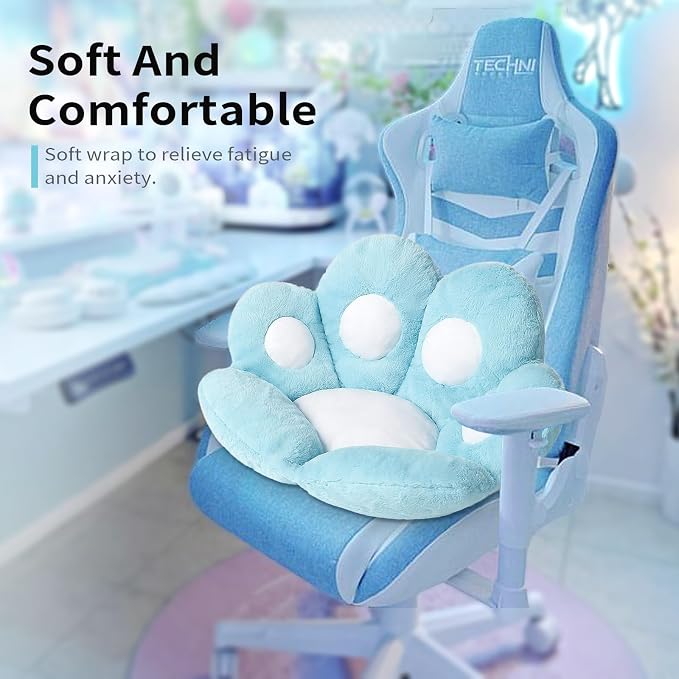 Ditucu Cat Paw Cushion Kawaii Chair Cushions 27.5 x 23.6 inch Cute Stuff Seat - Image 2