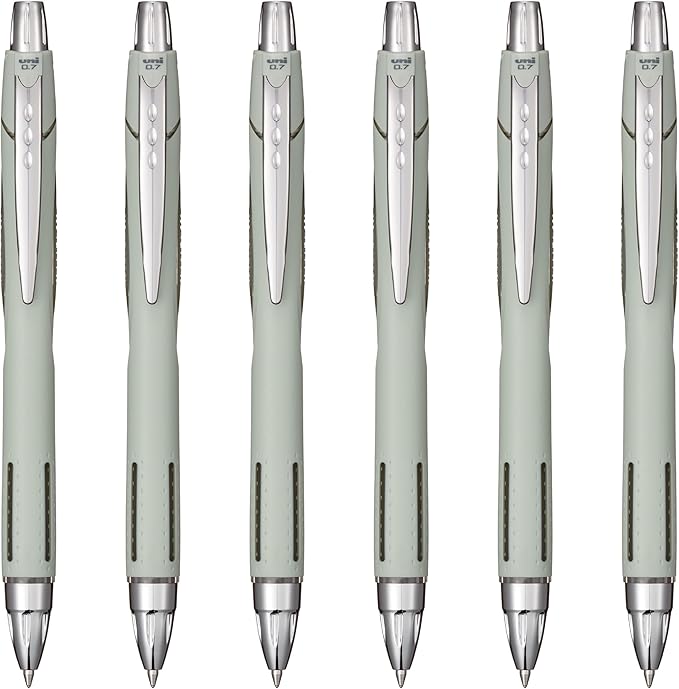 Uni-Ball Jetstream RT Ballpoint Pen, Fine Point, Sage Barrel, 6 Pens by uni-ball