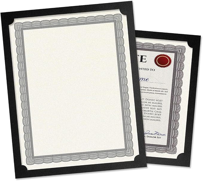 Plain Black Certificate Holder by Current