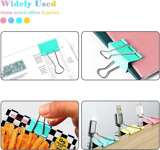 Small Binder Clips, 120 Pack, 3/4 Inch, Standard 19mm, Capacity 0.31 Inch - Image 6