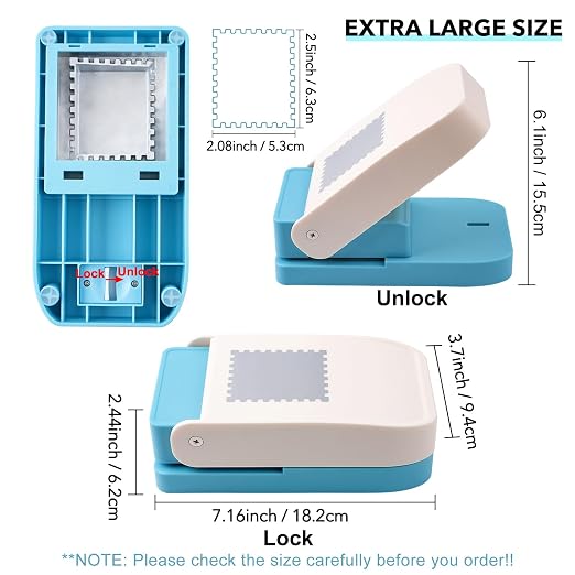 BAOFALI Extra Large Stamp Punch, 2.5x2.1inch Postage Stamps Punch, Portable - Image 2