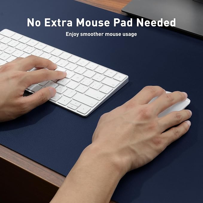Aothia Faux Leather Desk Mat – Large Mouse Pad, Non-Slip PU Leather Blotter - Image 4