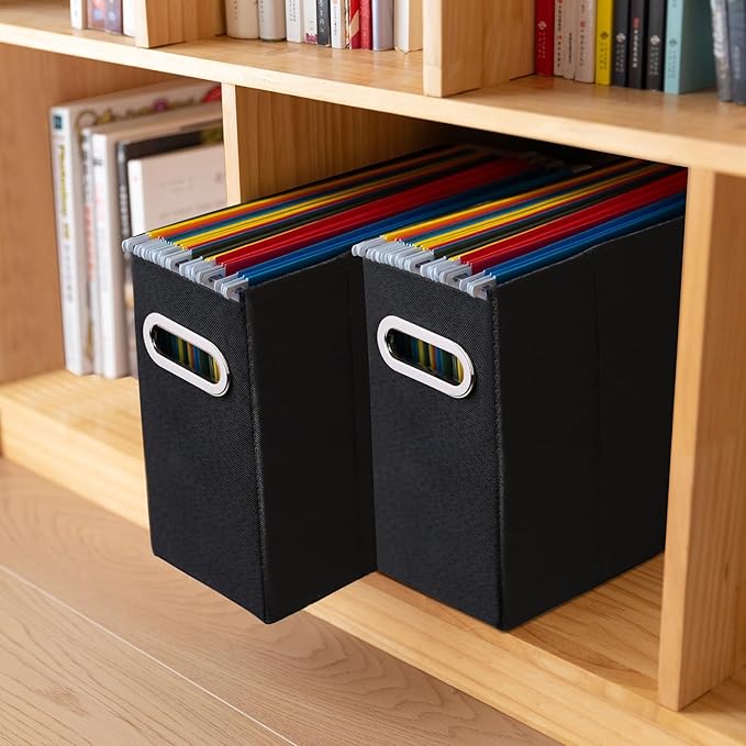6 Packs Letter Size File Organizer, File Folders Organizer, Fabric Storage Box - Image 7
