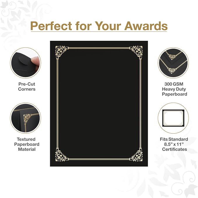 Black Certificate Holders 8.5 x 11, Documents and Diplomas - Image 4