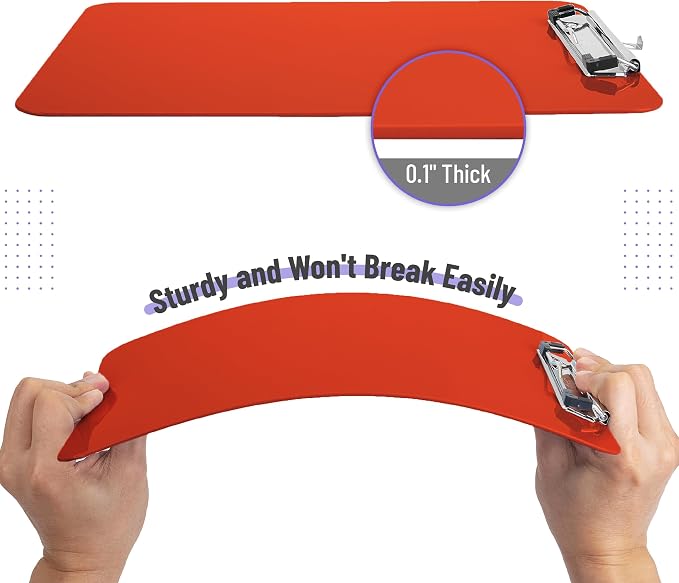 Mr. Pen- Plastic Clipboard, 12.5" x 9", 2 Pack, Clipboard Plastic | Low-Profile - Image 4