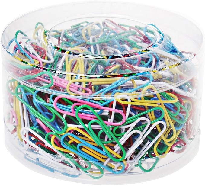 SUMAJU 500 PCS Colored Paper Clips, Medium 33 mm/1.3Inch Assorted Paperclips - Image 2