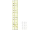 Acrylic Quilters Ruler, Sewing Ruler, 3-Inch by 17-Inch, Non Slip Rings 15 by VPVPV