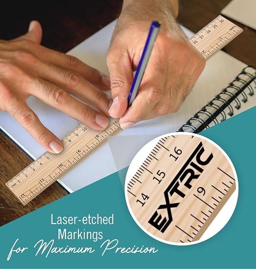 Rulers 12 Inch, Rulers Bulk Wooden Ruler - Image 5