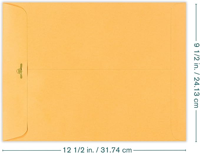 Clasp Envelopes – 9.5x12.5 Inches Brown Kraft Catalog Envelopes Letter Size - Image 2