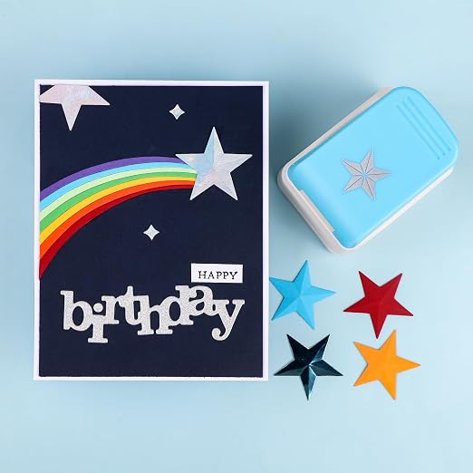 3D Star 1.4x1.4inch Embossing Punch; Punches Score Tools - Image 3