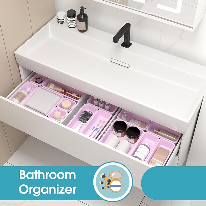 25 PCS Drawer Organizer Set, 4 Size Makeup Drawer Divider Organizer - Image 7