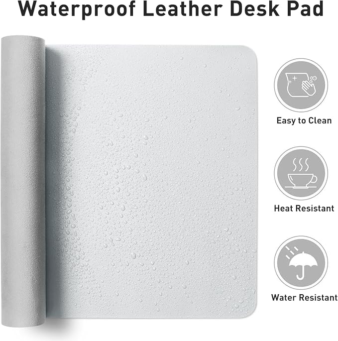 Aothia Leather Desk Pad Protector, Office Desk Mat, Large Mouse Pad, Non-Slip - Image 7