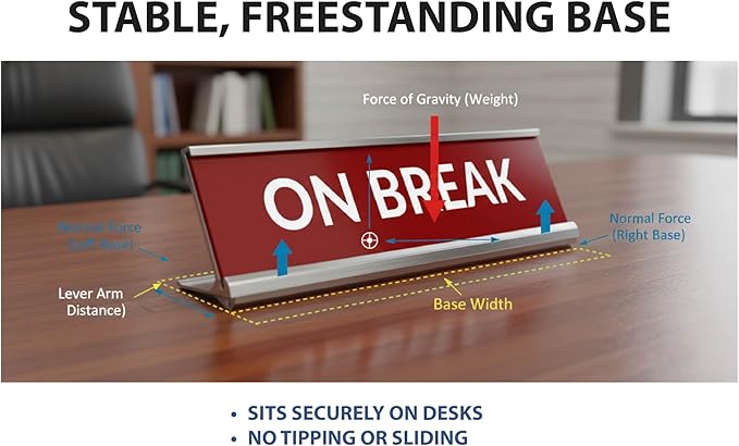 2" x 8" Aluminum Office Desk Nameplate Sign Holder 5 Pack - Image 5