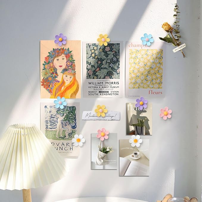 50Pcs Flower Push Pins, 5 Colors Fun Decorative Thumbtacks, Cute Push Pins - Image 7