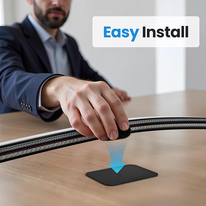 Cable Management Under Desk, 【Up to 15 Cord】【Enhanced Wire Holder】 Cord - Image 4