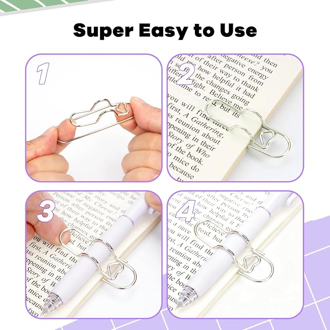 Paper Clip Pen Holder, Oversized Metal Paperclip - Image 6